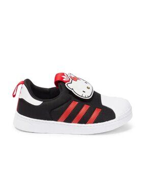 ADIDAS Hello Kitty Superstar 360 Black Vivid Red HQ4091 Toddler shoes Sz10